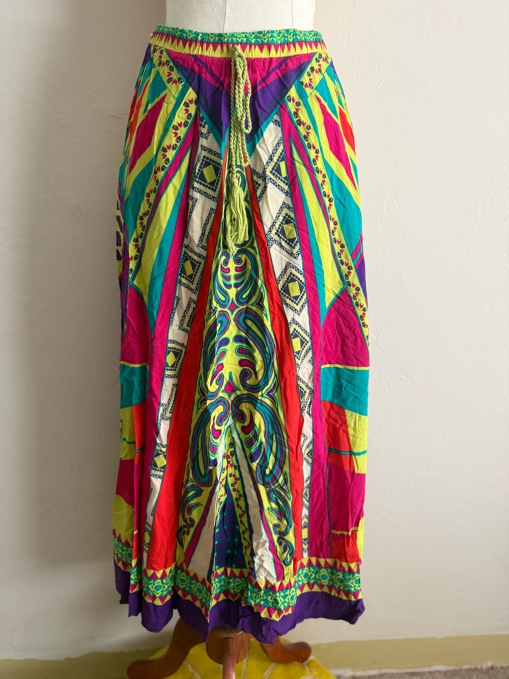 Vibrant Multicolor Bohemian Maxi Skirt